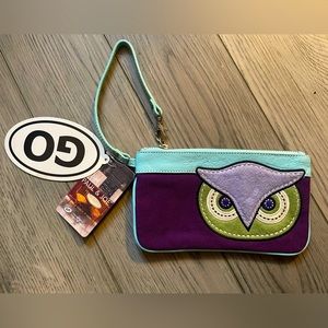 Paul & Joe for Target Crafty Appliqué  Vegan Owl Wristlet Clutch Purse NWT